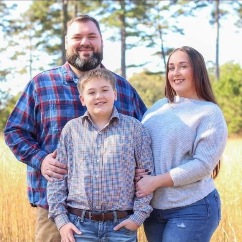 Lance Greer, Jr. with his family